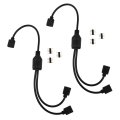 Tomall Actoo 4 Pin Rgb Splitter Extension 1 To 2 Led Strip Connector Cable For 5050 38 2835 Light 2 Pcs 
