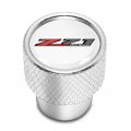 Ipick Image For Chevrolet Z71 Logo In White On Shining Silver Aluminum Tire Valve Stem Caps
