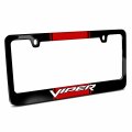 Dodge Viper Racing Stripe Black Metal License Plate Frame