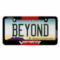 Ipick Image Made For Dodge Viper Racing Stripe Black Metal License Plate Frame
