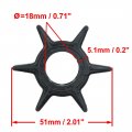 Uxcell Black Boat Outboard Water Pump Impeller For Yamaha 40 50 70hp