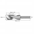 Uxcell Reduced Shank Drill Bit 28mm High Speed Steel Hss 4241 With 1 2 Inch Straight