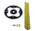 Fits Honda Trx250x 250x 520-86 Yellow Non O Ring Chain Sprocket Black 14 38