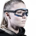 Solidwork Safety Goggles Clear Lens Anti Fog With Adjustable Elastic Headband Protective Eyewear For Men Women Blue 