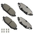 Rear D2172 Ceramic 4pcs W Hardware Disc Brake Pad Set 