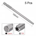 Uxcell 5 Pcs T25 Magnetic Torx Screwdriver Bits 1 4 Inch Hex Shank 3 94-inch Length S2 Security Tamper Proof Screw Driver Kit