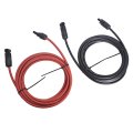 Solar Panel Extension Cable 15ft 10awg With Male And Female Connectors Tinned Copper Wire For Charging Controller Black Red 