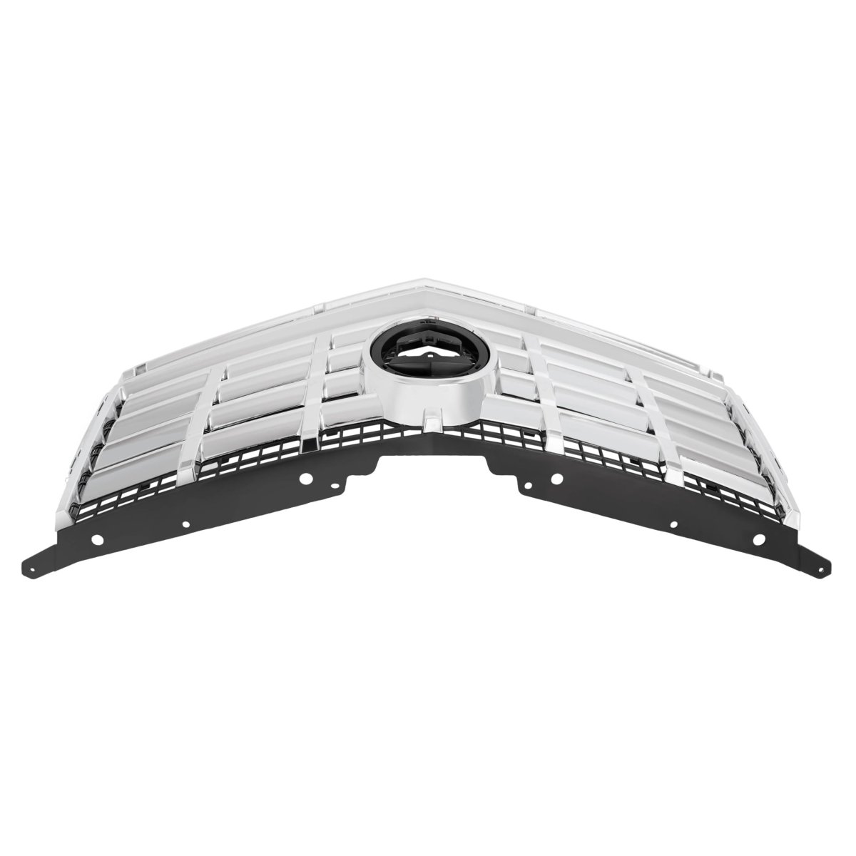 Front Bumper Grille For 2013-2016 Cadillac Srx Replacement 22738992 Plastic Chrome Silvery Black