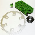 Fits Honda Xr400r 400 R Green Chain And Sprocket 14 48 114l