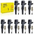 Deal 8pcs Ignition Coil Pack Double Iridium Spark Plugs Fit E-van Super Duty Crown Victoria Town Car Grand Marquis Expedition 