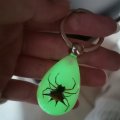 Ptgmh Black Scorpion Resin Keychain With Real Insect Sample Glow In The Dark Crafts For Men Spider Ant Crab Wasp Spider