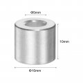 Uxcell 10pcs Aluminum Spacer 5mm Bore 10mm Od Length Screw Standoff Bushing Plain Finish Round For M5 Screws Bolts And Rods