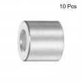 Uxcell 10pcs Aluminum Spacer 5mm Bore 10mm Od Length Screw Standoff Bushing Plain Finish Round For M5 Screws Bolts And Rods