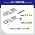 Uxcell 10pcs Structural Pipe Connector 180 Degree Metal Joint Chain Link Fence Clamp 3 Way Cross Stainless Steel Corner Fitting