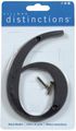 Distinctions By Hillman 843146 4-inch Flush-mount Black House Number 6 