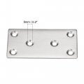 Uxcell Flat Straight Brace Repair Plate 80 X 40 2mm Stainless Steel Fixing Mending Bracket Connector Silver For Furniture Shelf