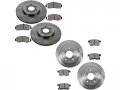 Front And Rear Ceramic Brake Pads Rotor Kit 5 Lug Vented Rotors Compatible With 2011-2012 Honda Accord Ex 