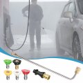Pressure Washer Extension Wand With Adapter Gutter Cleaner Lance 5 Spray Nozzles Angled For Car Compatibility K2 K7 90 Degree