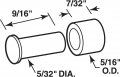 Prime-line G 3031 Sliding Window Roller With Axle Pins 7 32 In Flat Nylon 4 Pack