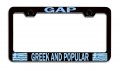 Gap Greek And Popular Black Metal License Plate Frame Tag Holder X2