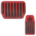 Aluminum Foot Pedal Pads Set For Tesla Model 3 And Y 2016 2025 Non Slip Brake Accelerator Covers Red