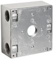 Morris Products 36240 Weatherproof Box Two Gang 30 5 Cubic Inch Capacity Outlet Holes Gray 4-1 Length Width Depth 3 4 Hole 