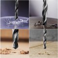 Uxcell High Speed Steel Lengthen Straight Shank Twist Drill Bit Fully Ground Black Oxide 2 5mm Diameter 85mm Total 55mm Length