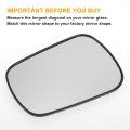 Car Rearview Left Driver Side Mirror Glass Replacement W Backing Plate Convex Heated White For Ford Fiesta 2002-2005