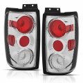 Amerilite Chrome Replacement Brake Tail Lights Set For 1997-2002 Ford Expedition Passenger And Driver Side