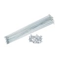 Acropix 24pcs 13g J Bend Bicycle Galvanized Spokes 230mm 9 06 Cycle With Brass Nipples Steel For Mountain Bike Mtb Car Parts 
