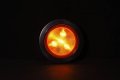 Amber Round Led Trailer Side Marker Clearance Lights 2 In Waterproof V High Brightness Lamps With Grommets And Pin Plugs 2 Pack