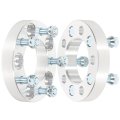 5x4 5 Wheel Spacers 1 In Bore 82 5mm For Ford Mustang 1964 2014 Crown Victoria Explorer Ranger 2 Pieces With Lug Nuts Silver 
