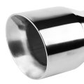 Pair 3 Inches Inlet 4 5 Od 8 25 Long Stainless Steel Round Diagonal Cut Double Wall Muffler Tip
