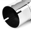 Pair 3 Inches Inlet 4 5 Od 8 25 Long Stainless Steel Round Diagonal Cut Double Wall Muffler Tip