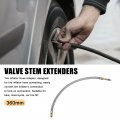 X Autohaux 360mm 14 17 Tire Valve Stem Extension Inflator Extender Hose Universal Fit For Car Motorcycle Bicycle
