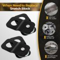 8000 Lbs Capacity Winch Snatch Block Universal Atv Utv Heavy Duty Rope Pulley With Black Coating Fit For 3 16 To 5 Inch Cable
