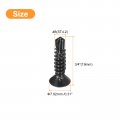 Uxcell St4 2x19mm Sheet Metal Screws 50pcs Black Oxide Zinc Plating Flat Head Phillips Drive Self Drilling