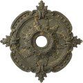 Ekena Millwork Cm28bewhc Benson Classic Ceiling Medallion 3 8 Od X 4 Id 1 5 8 P Hand-painted Witch Hazel Crackle 