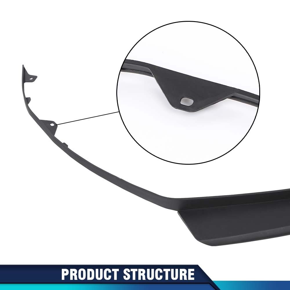 Front Bumper Lower Deflector Lip For Hyundai Elantra Sedan 2017 2018 86591 F2000 86591f3000 Hy1095107 Black Polypropylene Air