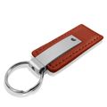 Ford Mustang Tri-bar Logo Brown Leather Key Chain