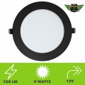 5 Pack Rv Boat Recessed Ceiling Light 75 In Super Slim Led Panel Downlights 720 Lumen Dc 12v 9w Full Aluminum Cool White Black