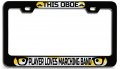 This Oboe Player Loves Marching Band Geek Steel License Plate Frame Raised Epoxy Style Tag Holder For Cars Suvs And Trucks 12 X 