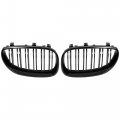 1 Pair Abs Glossy Black Car Hood Kidney Bars Front Grille Grill Double Slat 4 Door For Bmw 5 Series E60 E61 2003 2004 2005 2006 