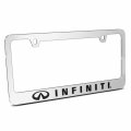 Ipick Image Made For Infiniti Logo 3d Embossed Mirror Chrome Metal License Plate Frame Qx80 Qx60