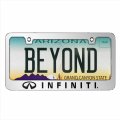 Infiniti Logo 3d Embossed Mirror Chrome Metal License Plate Frame For Qx80 Qx60 12x6 In Universal Fit Car Attachment With Screw
