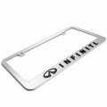 Ipick Image Made For Infiniti Logo 3d Embossed Mirror Chrome Metal License Plate Frame Qx80 Qx60