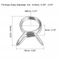 Uxcell Double Wire Spring Hose Clamp 50pcs 304 Stainless Steel 8mm Inner Dia Fit 8 8mm-9 5mm Od Fuel Line Silicone Tube Clips
