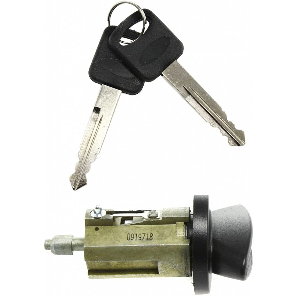 Ignition Lock Cylinder For Mercury Mountaineer 1997 1998 1999 2000 2001 With Keys Steering Column Mounting Location Black