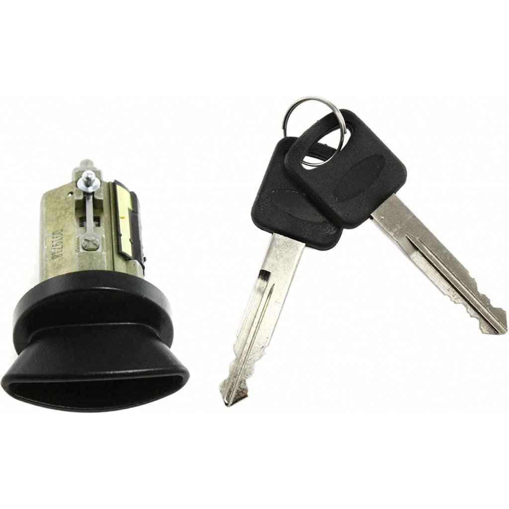 Ignition Lock Cylinder For Mercury Mountaineer 1997 1998 1999 2000 2001 With Keys Steering Column Mounting Location Black