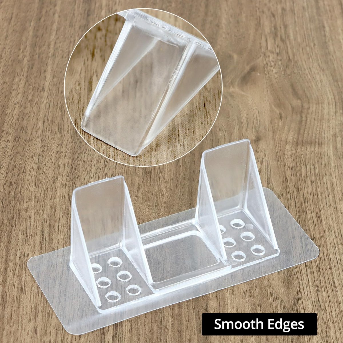 12 Pcs Self Adhesive Shelf Support Pegs Punch Free Transparent Brackets Strong Load Bearing Abs For Cabinets Bookshelves And